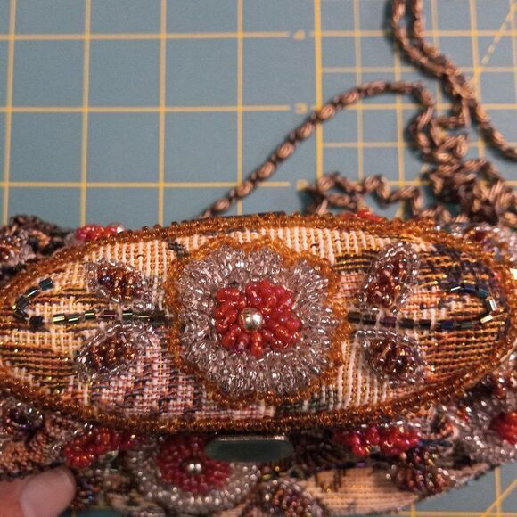 Beaded Bag by M&W Embroidered Cottagecore Granny Chic Special Event Amazing Bag - Picture 1 of 7